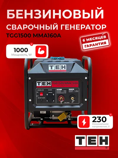 Бензиновый сварочный генератор TEH TGG1500/MMA160A