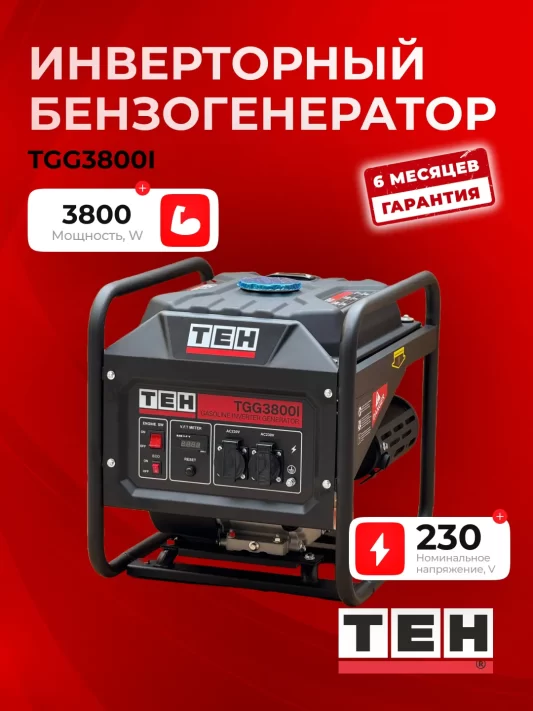 Инверторный бензиновый генератор TEH TGG3800I