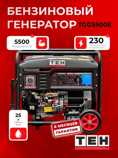 Бензиновый генератор TEH TGG5500E
